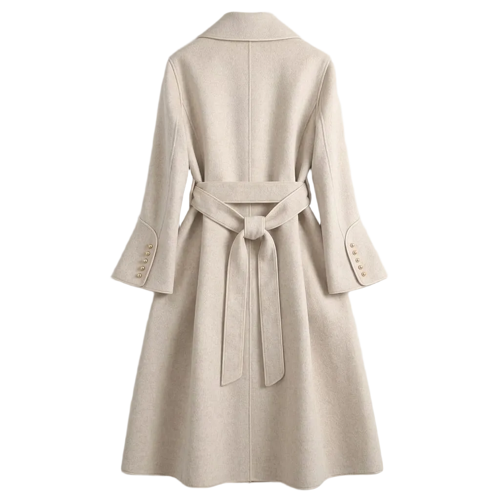 Women's Wool Blend Coat Mid Length Overcoat
