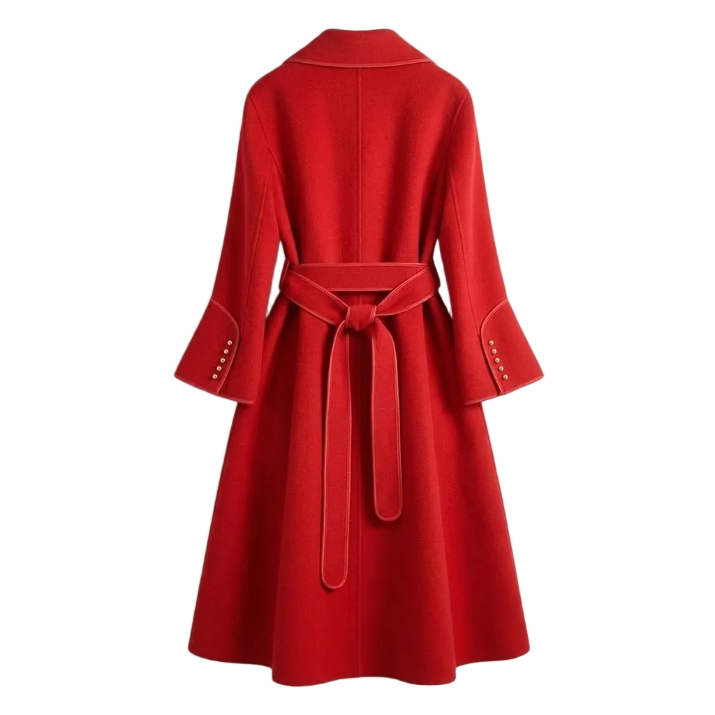 Women's Wool Blend Coat Mid Length Overcoat