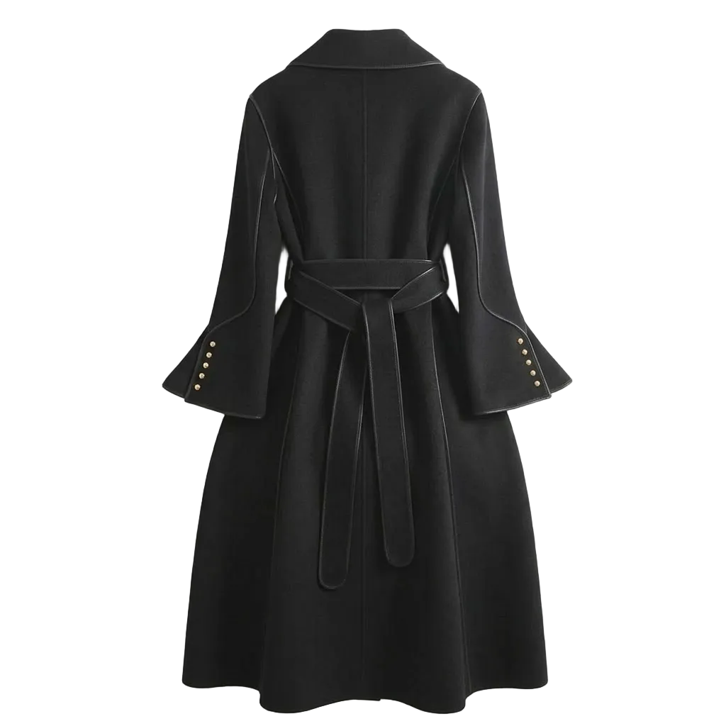 Women's Wool Blend Coat Mid Length Overcoat