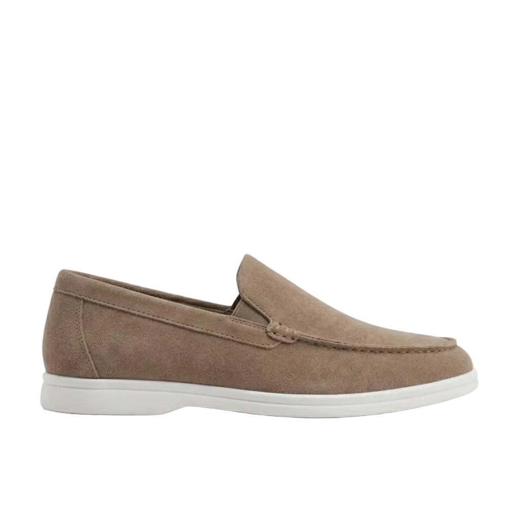 Men’s Signature Suede Driving Loafers Classic Pebble-Grip Moccasins