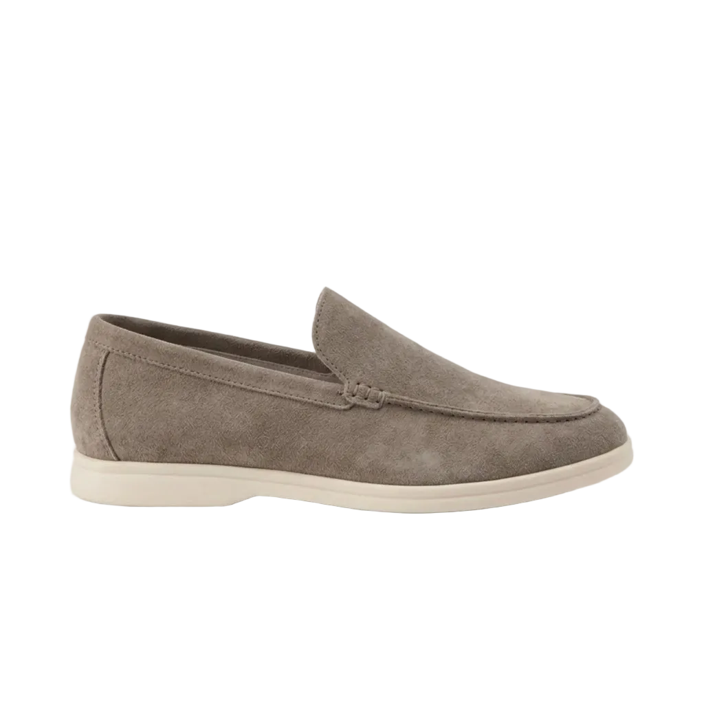 Men’s Signature Suede Driving Loafers Classic Pebble-Grip Moccasins