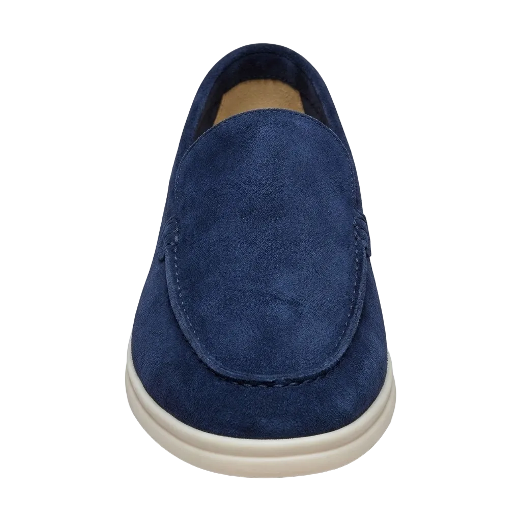 Men’s Signature Suede Driving Loafers Classic Pebble-Grip Moccasins