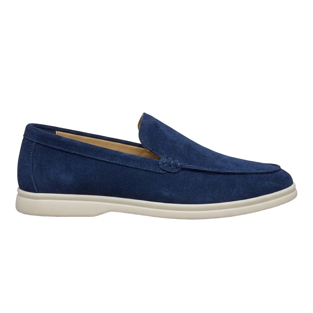 Men’s Signature Suede Driving Loafers Classic Pebble-Grip Moccasins