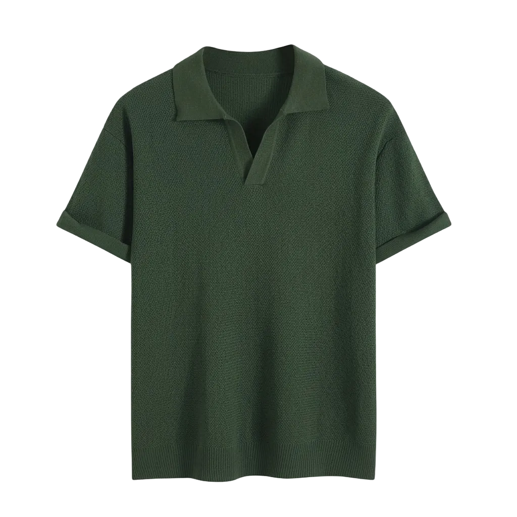 Men's Casual Knit Shirt Starry Texture Business Everyday