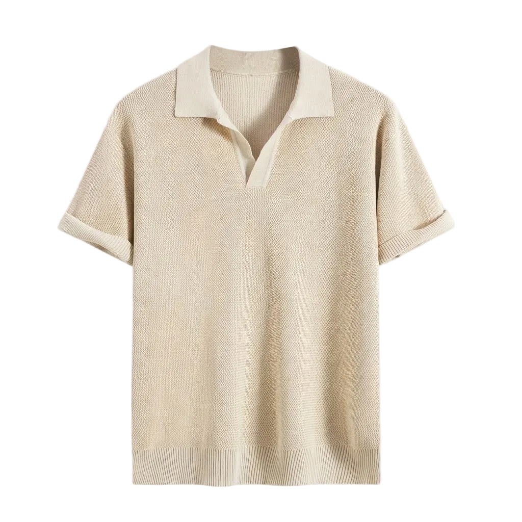 Men's Casual Knit Shirt Starry Texture Business Everyday