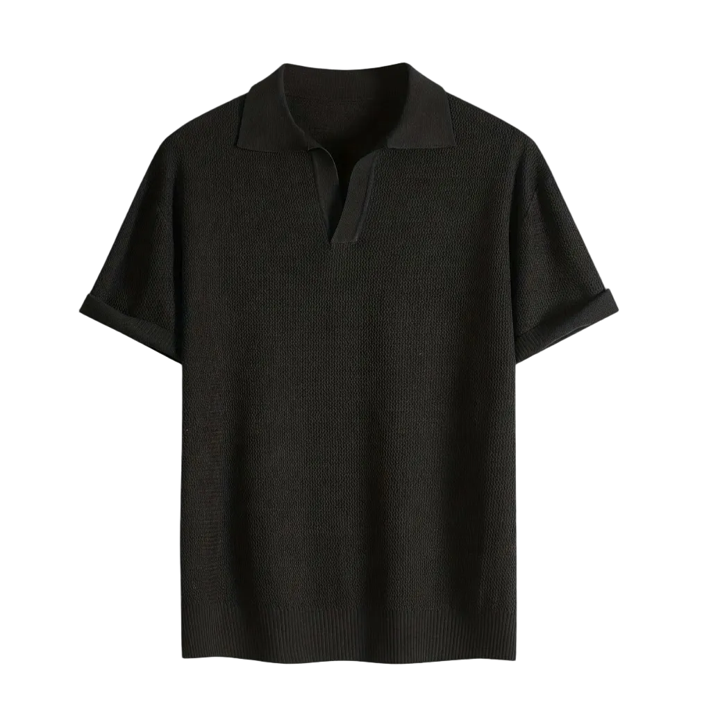 Men's Casual Knit Shirt Starry Texture Business Everyday