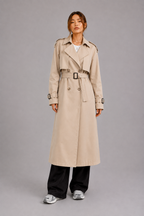 Women's Trench Coat – Long Belted Trench Coat