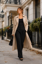 Women's Trench Coat – Long Belted Trench Coat