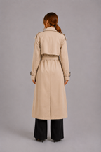 Women's Trench Coat – Long Belted Trench Coat
