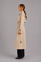 Women's Trench Coat – Long Belted Trench Coat