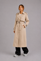 Women's Trench Coat – Long Belted Trench Coat