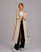 Women's Trench Coat – Long Belted Trench Coat