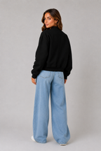 Women's Oversized Bomber Jacket – Button Front Casual Jacket