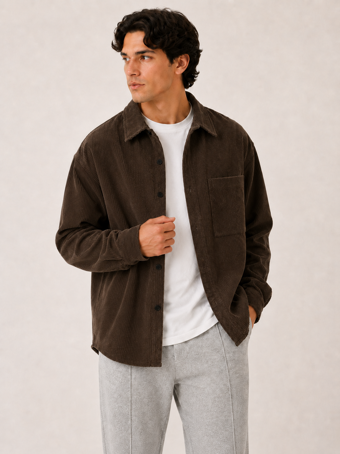 Men's Breathable Button-Up Shirt Lightweight Casual Fit