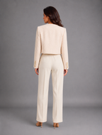 Women's Cropped Jacket – Cropped Short Jacket with Gold Buttons
