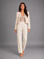 Women's Cropped Jacket – Cropped Short Jacket with Gold Buttons