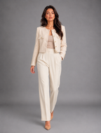 Women's Cropped Jacket – Cropped Short Jacket with Gold Buttons