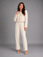 Women's Cropped Jacket – Cropped Short Jacket with Gold Buttons