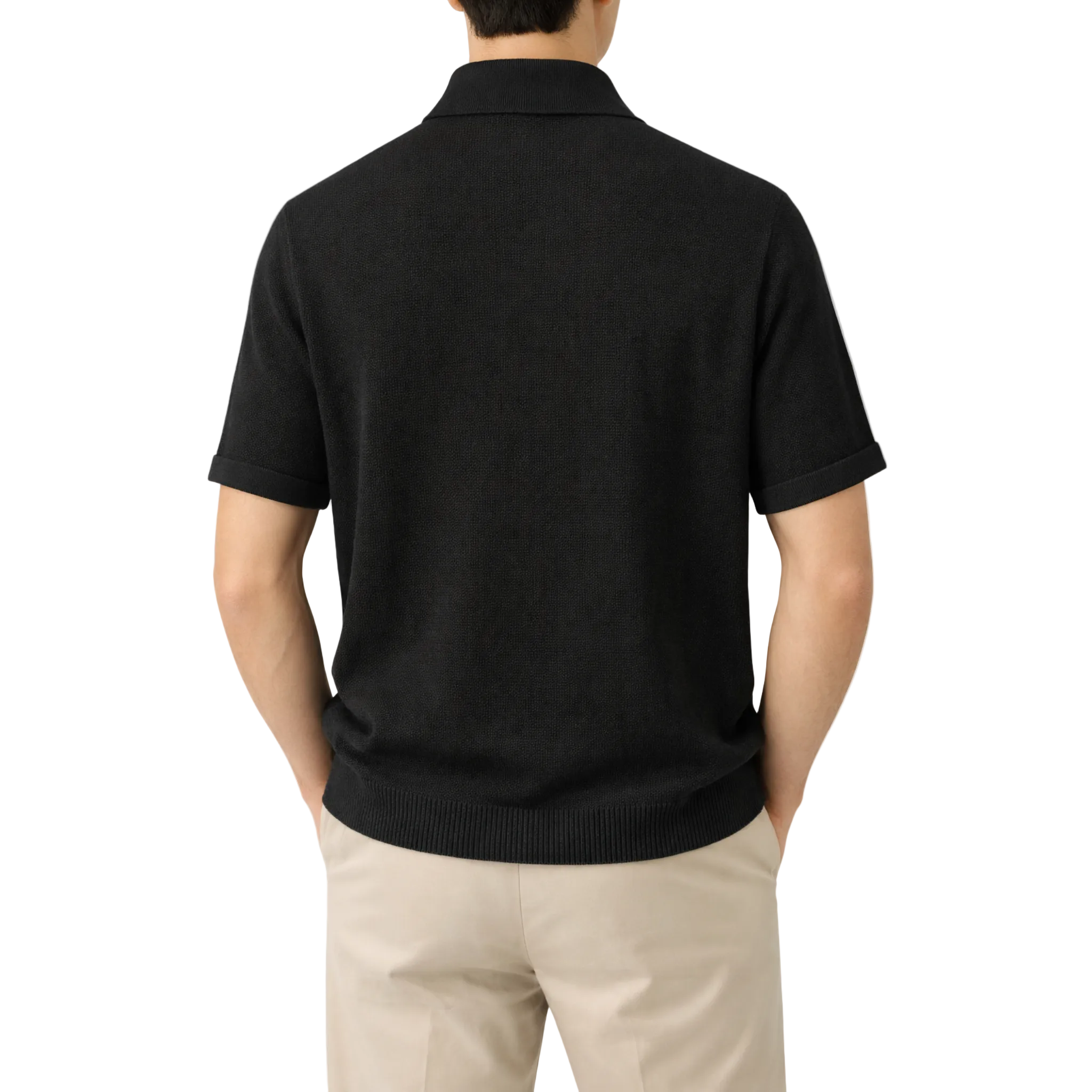 Men's Casual Knit Shirt Starry Texture Business Everyday