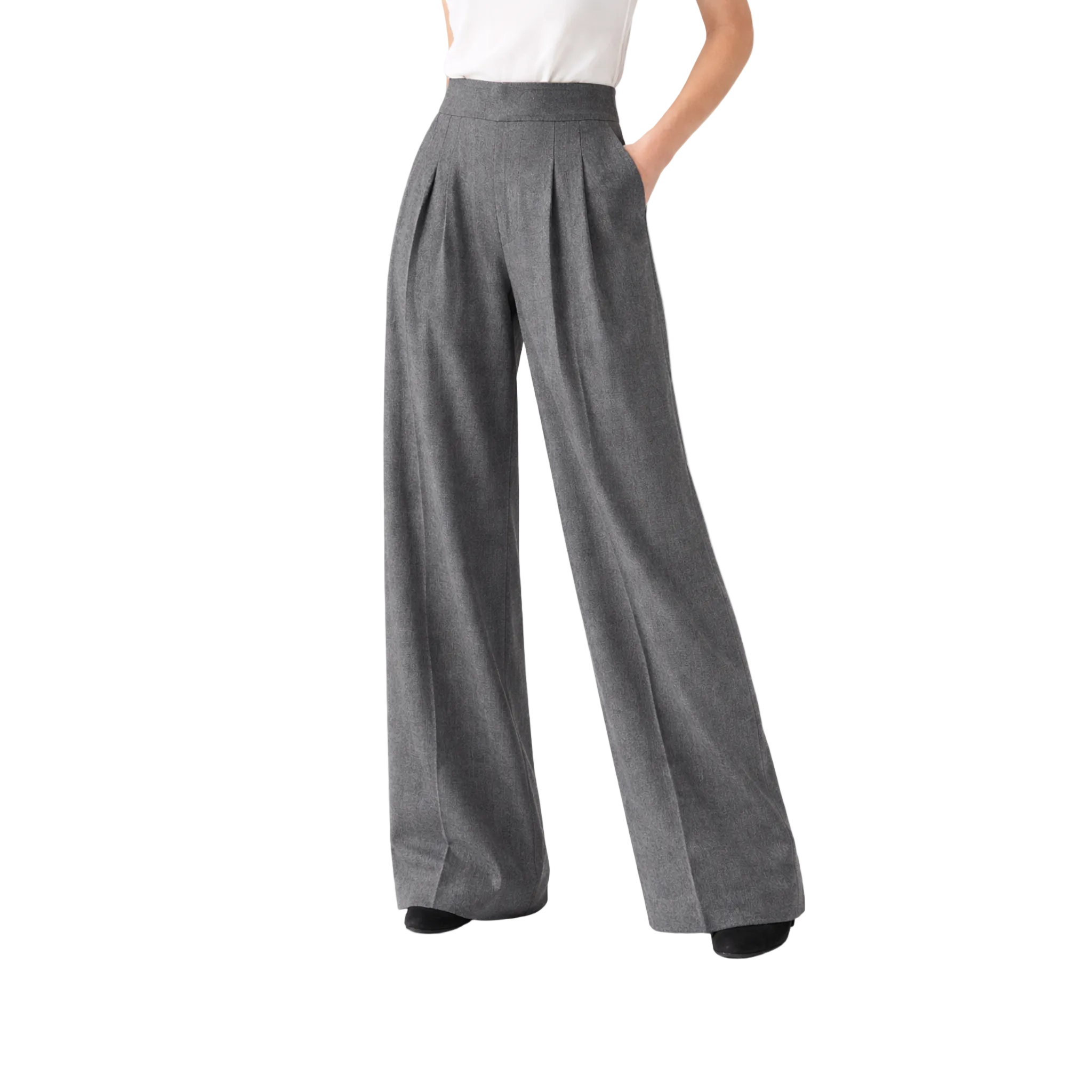 Women's Wide Leg Pants Draped Trousers