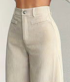 Women’s Corduroy Wide Leg Pants with High Waist and Relaxed Fit