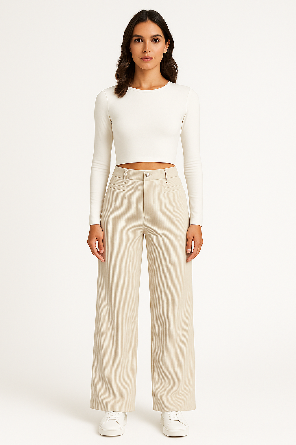 Women’s Corduroy Wide Leg Pants with High Waist and Relaxed Fit