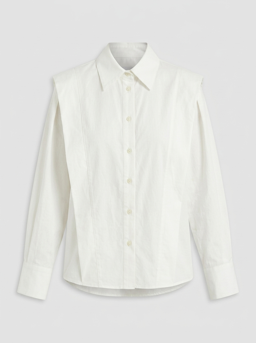 Women's Classic White Button Blouse for Business Casual