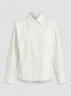 Women's Classic White Button Blouse for Business Casual