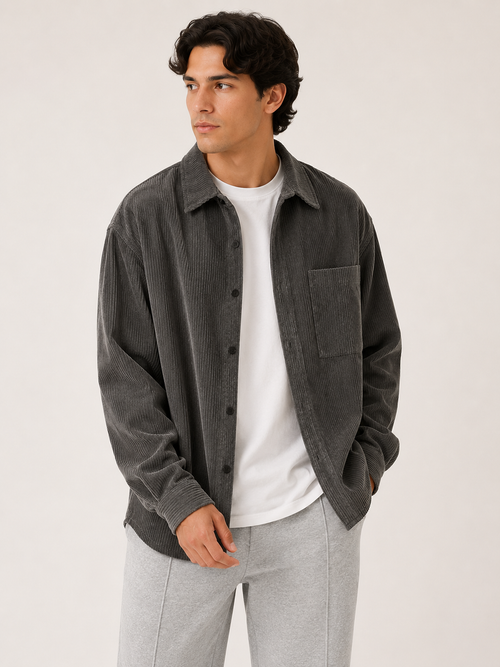 Men's Breathable Button-Up Shirt Lightweight Casual Fit