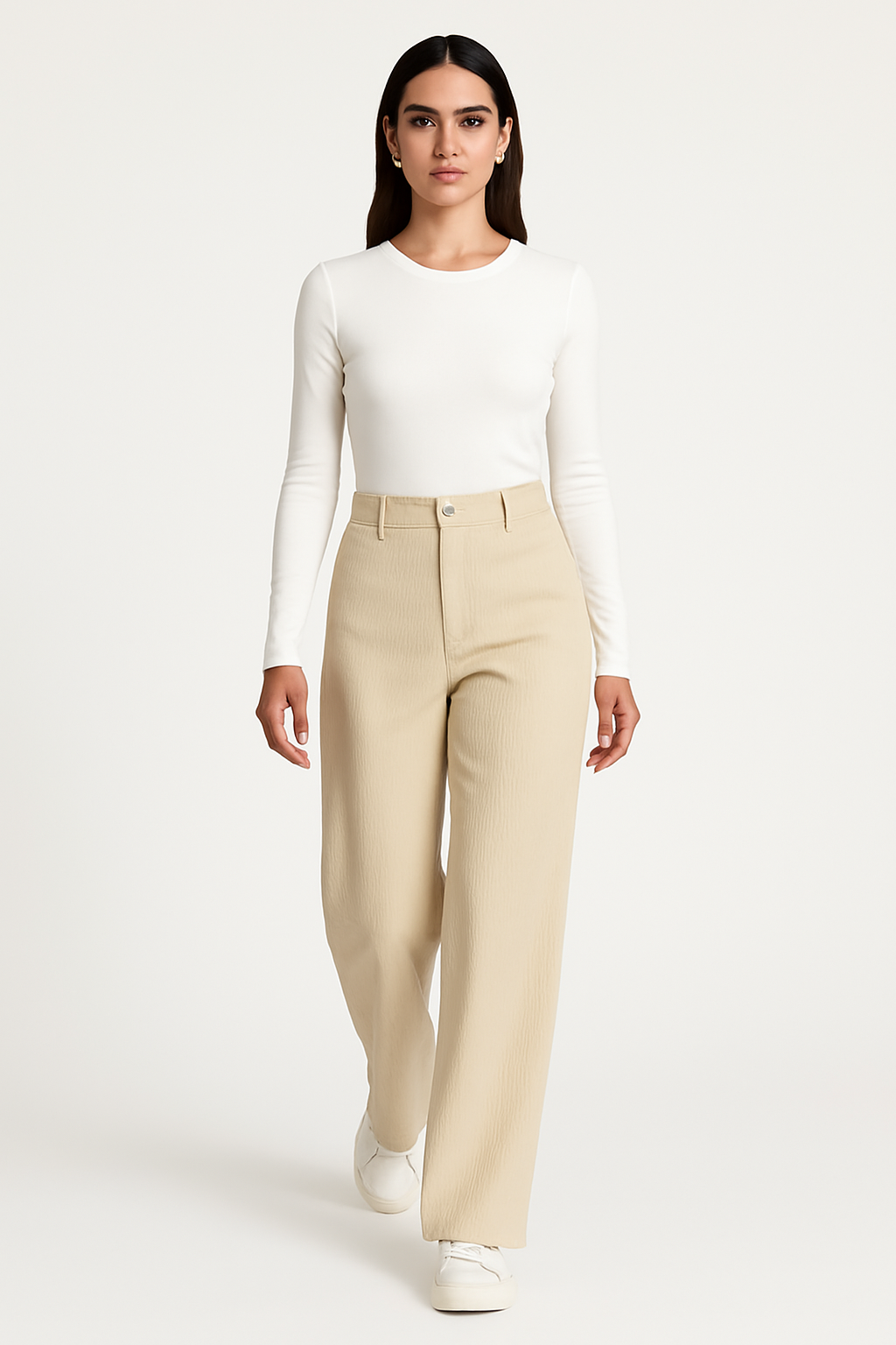 Women’s Corduroy Wide Leg Pants with High Waist and Relaxed Fit